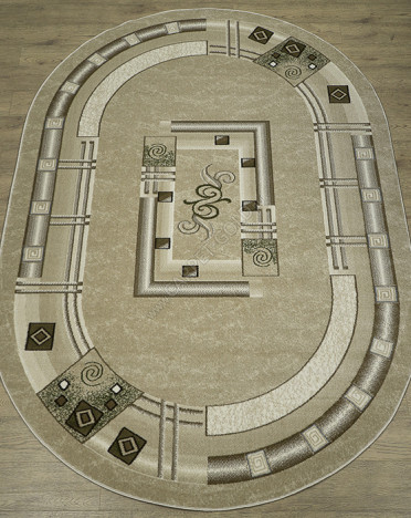 Ковер российский 22413-29766 Круиз (Хит-сет, бежевый) овальный