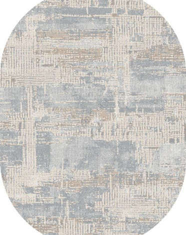 Ковер российский 32113-30356 Тач (Фризе, бежевый, серый) овальный