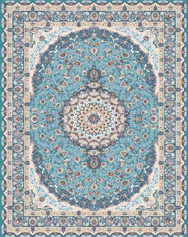 Ковер российский 29211-22888 Семеркант (PP Heatset Высокоплотный, голубой)