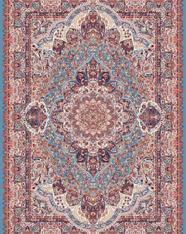 Ковер российский 29251-22888 Семеркант (PP Heatset Высокоплотный, бежевый, голубой)