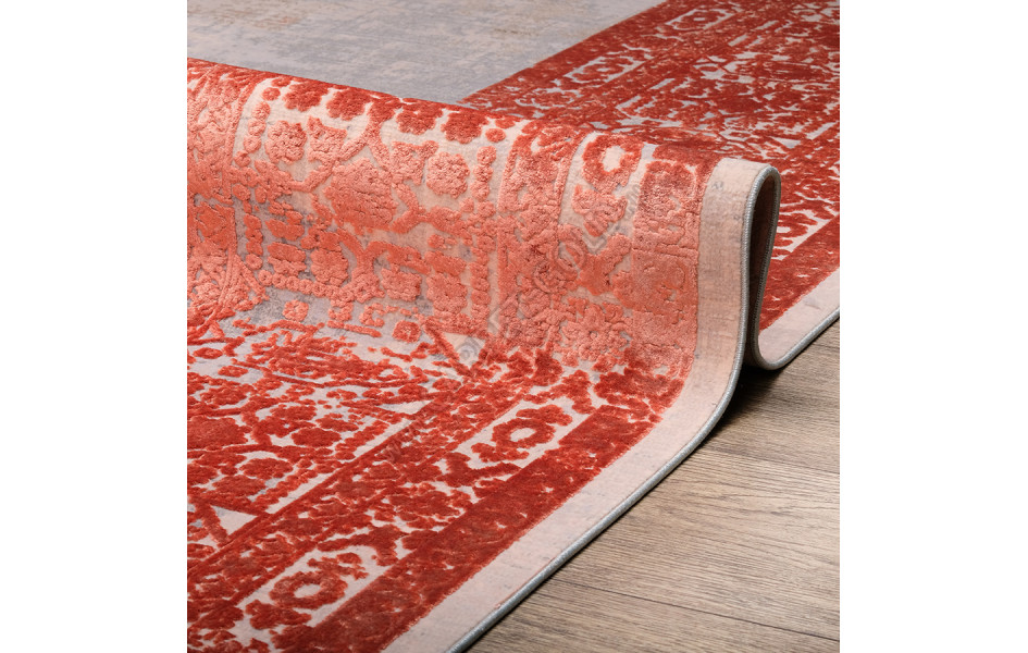 Турецкий ковер Art Deco ДИЗАЙН 3035A ЦВЕТ CREAM2 / ORANGE_2