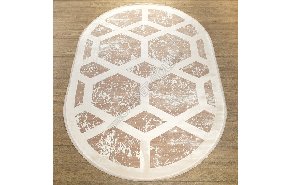 КОВРЫ ДИЗАЙН M570T ЦВЕТ SH_D_BEIGE / CREAM овал