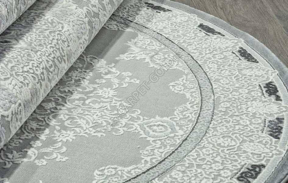 Ковер GL038G - GREY / GREY - Овал - коллекция NENSI