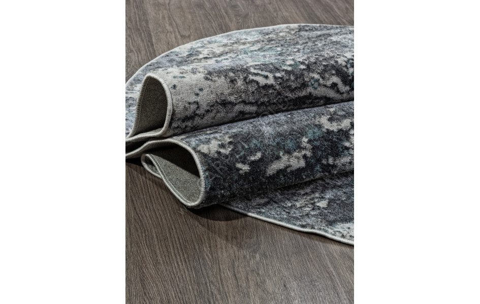 Ковер 02463H - BLUE / GREY - Овал - коллекция SAFARI