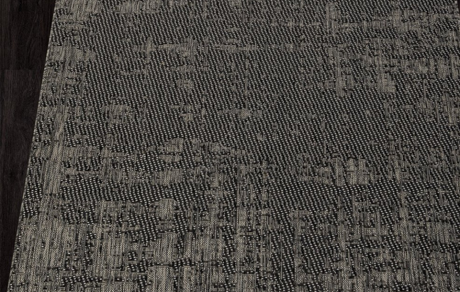 Ковер S131 - BLACK-GRAY - Прямоугольник - коллекция KAIR