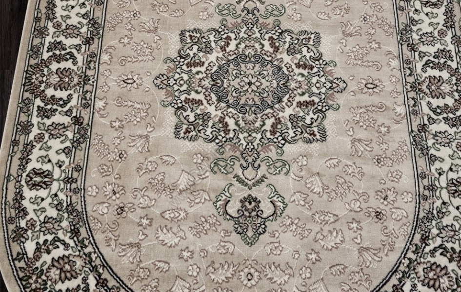 Ковер D412 - BEIGE - Овал - коллекция GAVANA
