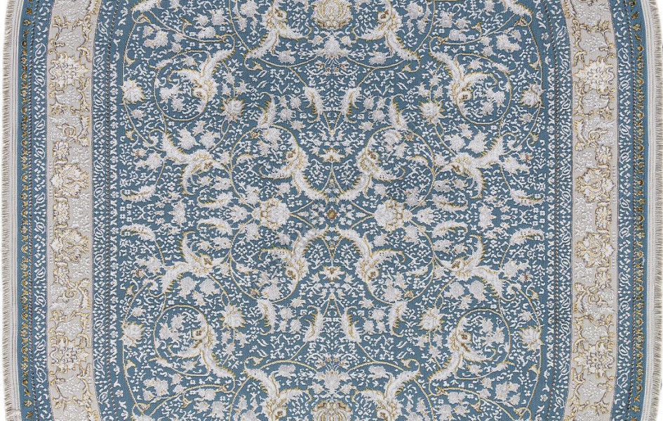 Ковер M101B - BLUE / BLUE - Овал - коллекция ZARINA