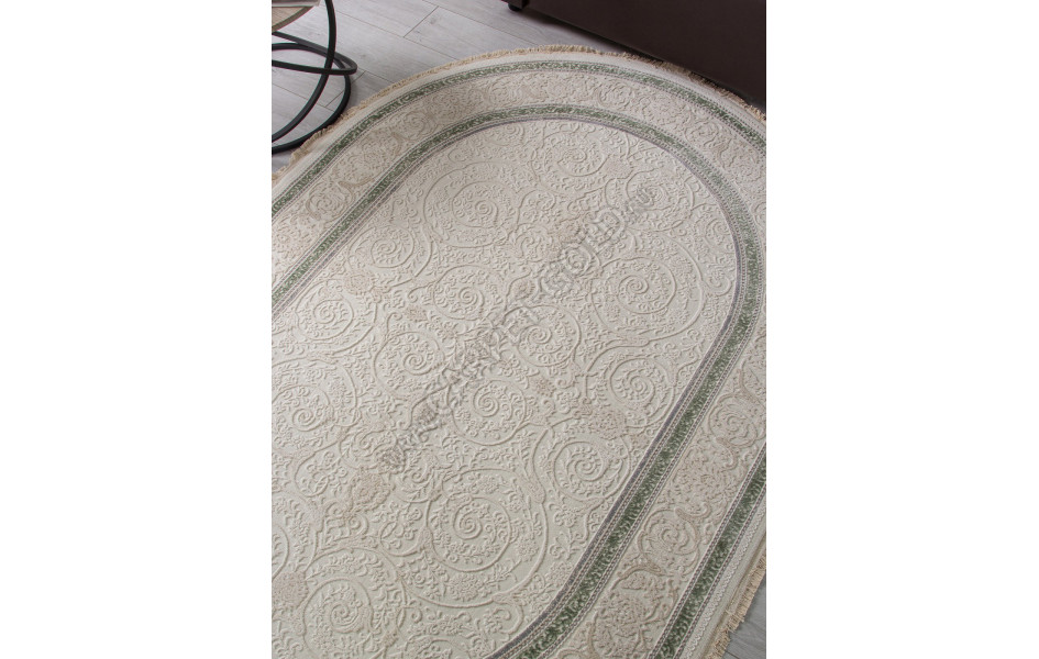 Ковер 30896U - CREAM / CREAM - Овал - коллекция MELODY